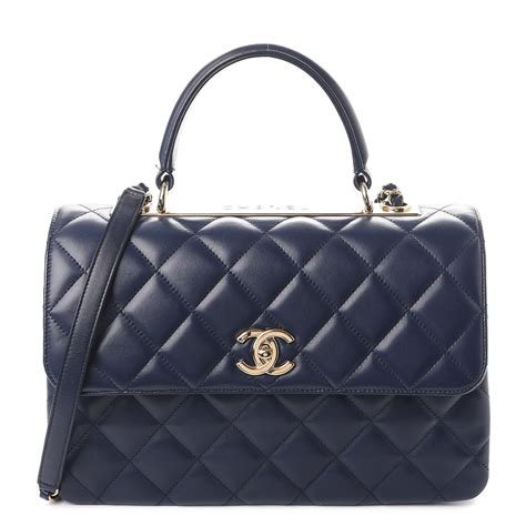 navy chanel handbag|chanel beach bag.